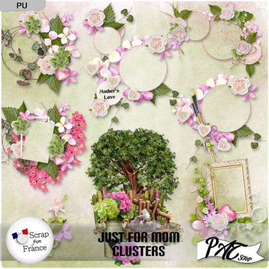 Just for Mom - Clusters by Pat Scrap