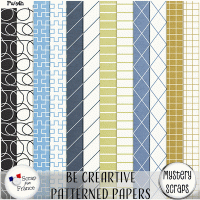 Be Creartive Patterned Papers by Mystery Scraps