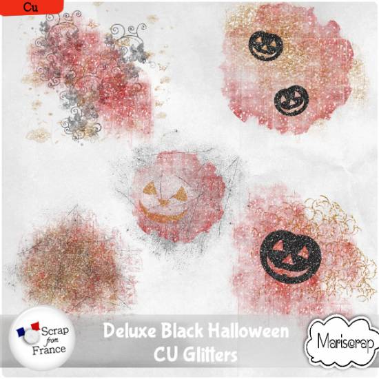 Deluxe Black Halloween - CU Glitters by Mariscrap