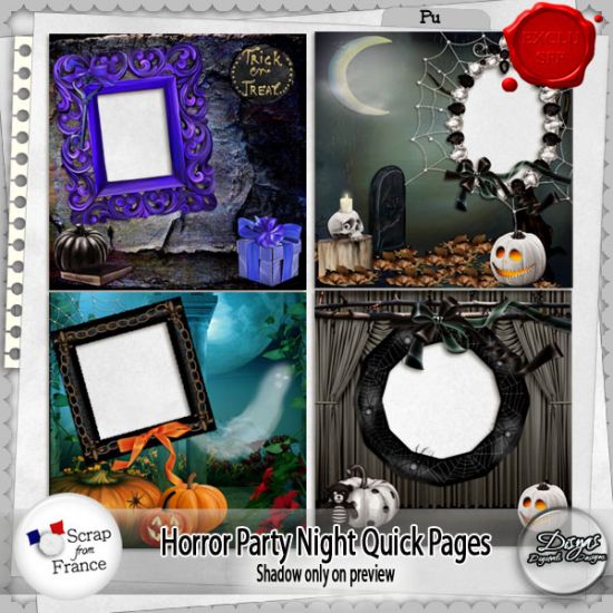 HORROR PARTY NIGHT QUICK PAGE PACK - FULL SIZE - Click Image to Close