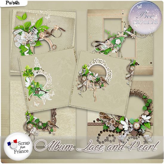 Lace and pearl Album (PU/S4H) by Bee Creation - Click Image to Close