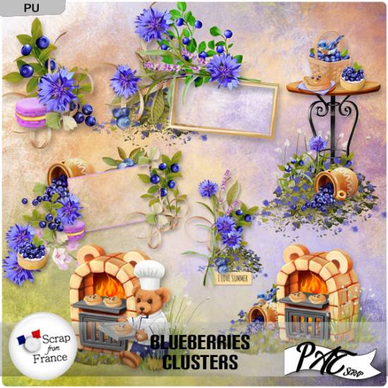 Blueberries - Clusters by Pat Scrap (PU)