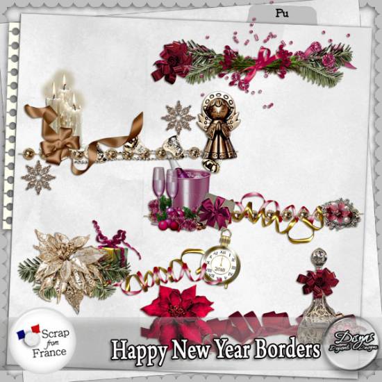 HAPPY NEW YEAR BORDER PACK - FULL SIZE