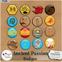 Ancient passion Badges { PU / S4H } by Sarayane