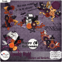 Spooky Night Clusters and Wordarts by AADesigns