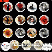 Deluxe Black Halloween - Brads by Mariscrap