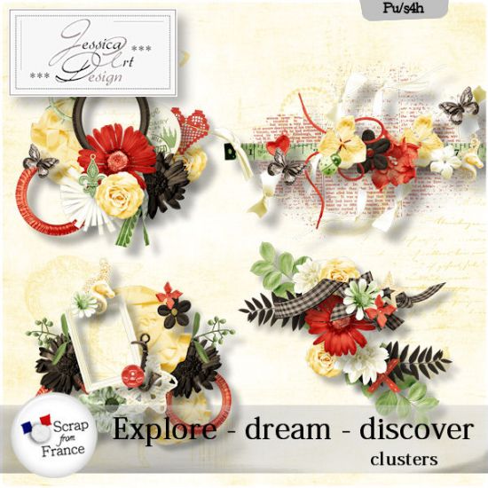 Explore - dream - discover clusters by Jessica art-design - Click Image to Close