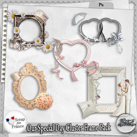 OUR SPECIAL DAY CLUSTER FRAME PACK - FULL SIZE - Click Image to Close