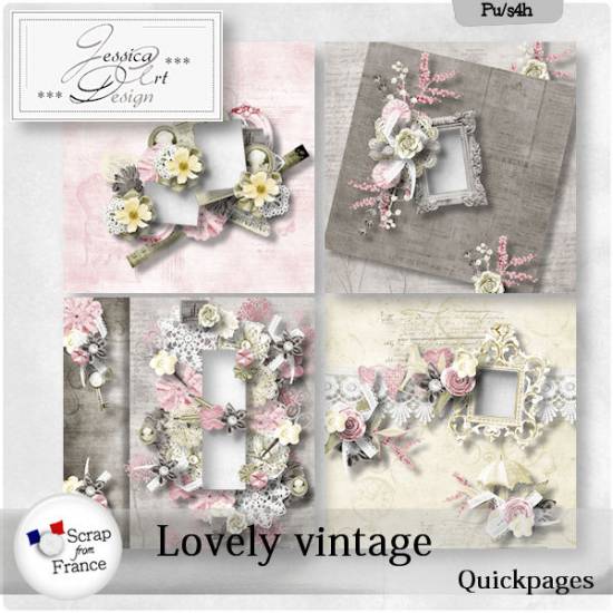 Lovely vintage quickpages by Jessica art-design