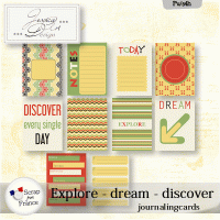 Explore - dream - discover journalingcards by Jessica art-design