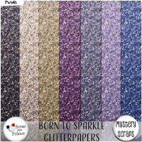 Born to Sparkle Glitterpapers by Mystery Scraps