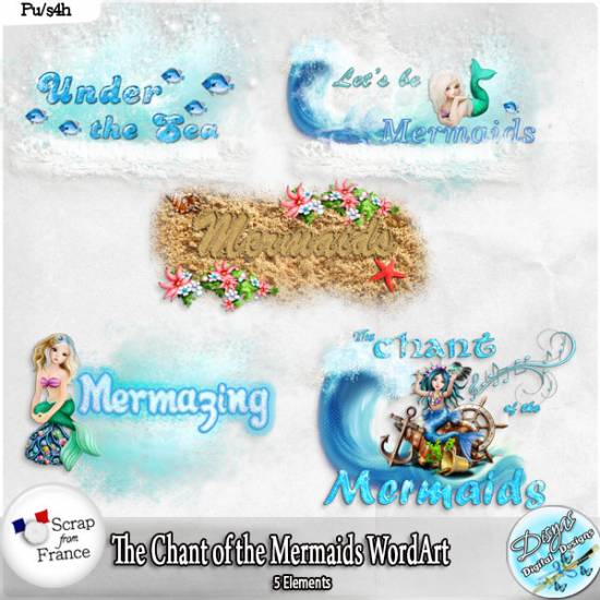 THE CHANT OF THE MERMAIDS WORDART - FULL SIZE