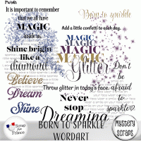 Born to Sparkle Wordart by Mystery Scraps