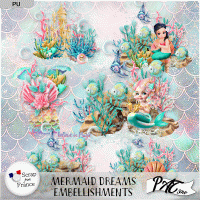 Mermaid Dreams - Embellishments by Pat Scrap