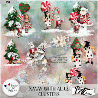 Xmas With Alice - Clusters by Pat Scrap