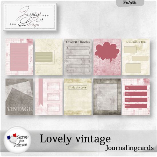 Lovely vintage journalingcards by Jessica art-design - Click Image to Close
