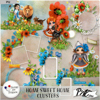Home Sweet Home - Clusters by Pat Scrap