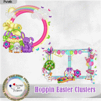 Hoppin Easter Cluster Frames By Crystals Creations