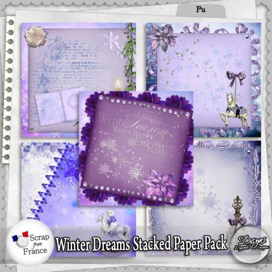 WINTER DREAMS STACKED PAPER PACK - FULL SIZE
