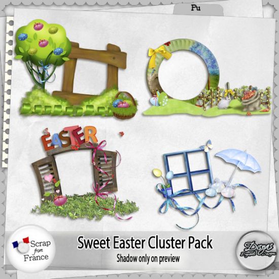 SWEET EASTER CLUSTER PACK FULL SIZE - Click Image to Close