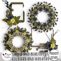 Wild and Beautiful Clusters and Wreaths by Mystery Scraps