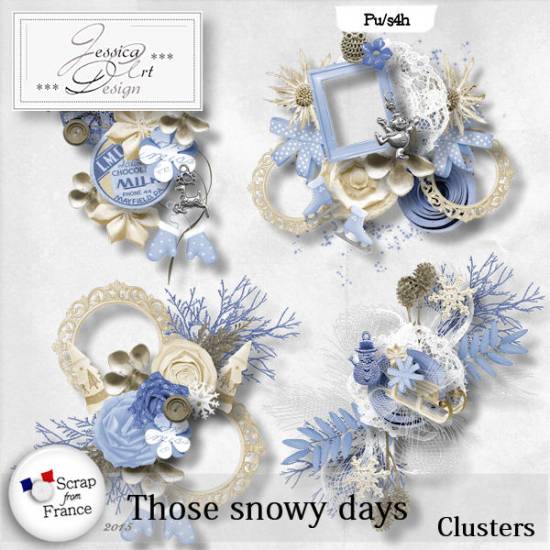 Those snowy days clusters by Jessica art-design