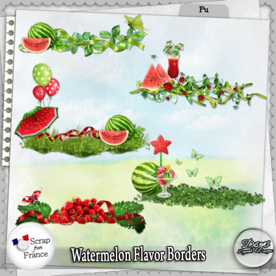 WATERMELON FLAVOR BORDER PACK - FULL SIZE - Click Image to Close