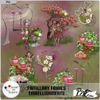 Fritillary Fairies - Embellishments by Pat Scrap