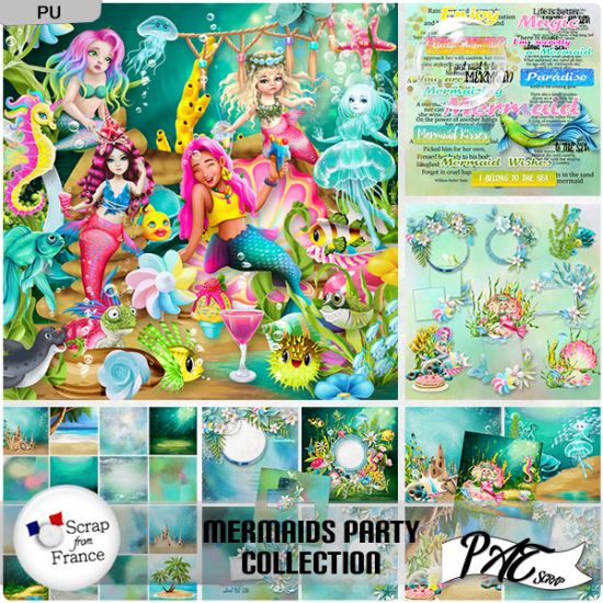 Mermaids Party - Collection by Pat Scrap - Click Image to Close