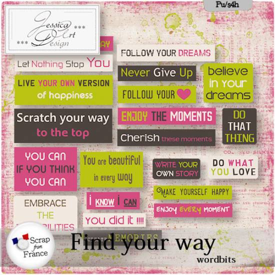 Find your way * wordbits * by Jessica art-design