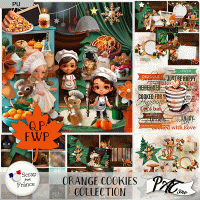 Orange Cookies - Collection by Pat Scrap