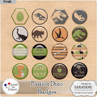 Passion dinos Badges { PU / S4H } by Sarayane