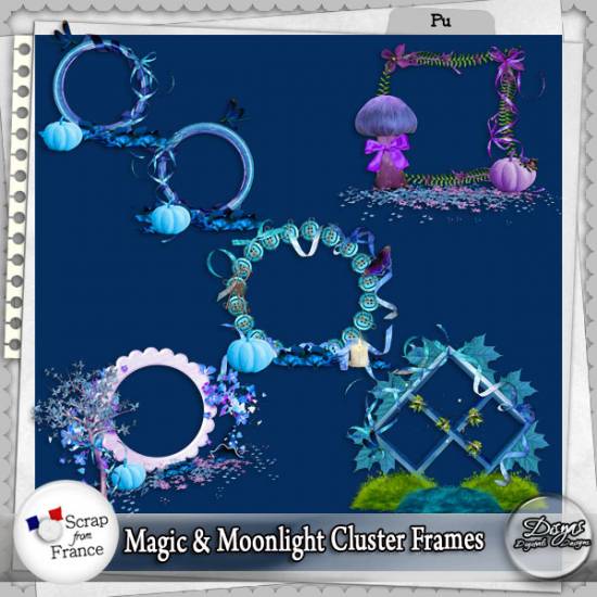 MAGIC AND MOONLIGHT CLUSTER FRAMES PACK - FULL SIZE