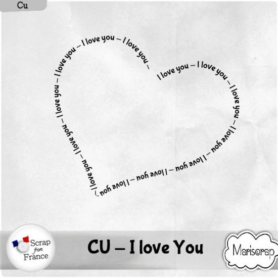 CU - I love you - Freebie de Mariscrap