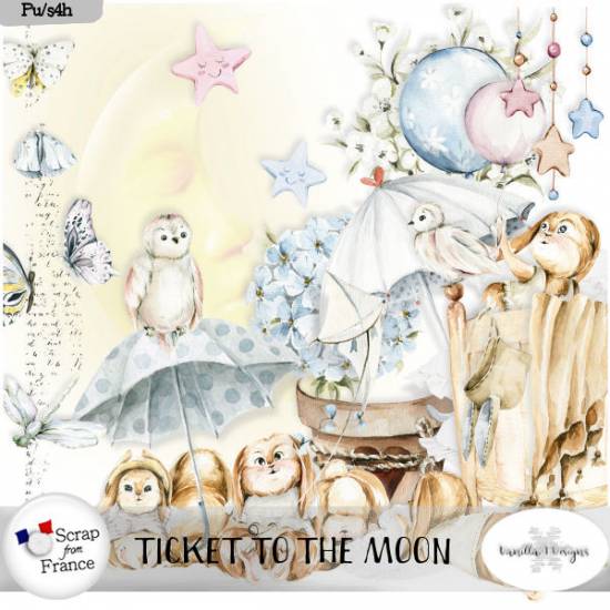 Ticket to the Moon by VanillaM Designs