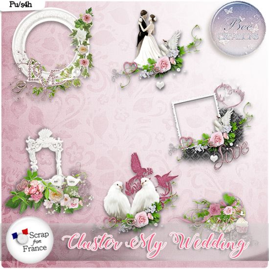 My Wedding Cluster (PU/S4H) by Bee Creation - Click Image to Close