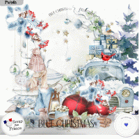 Blue Christmas by VanillaM Designs