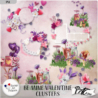 Be mine Valentine - Clusters by Pat Scrap