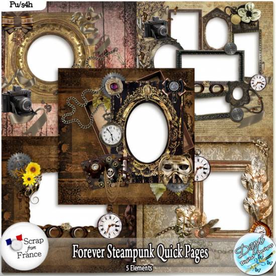 FOREVER STEAMPUNK QUICK PAGES - FULL SIZE