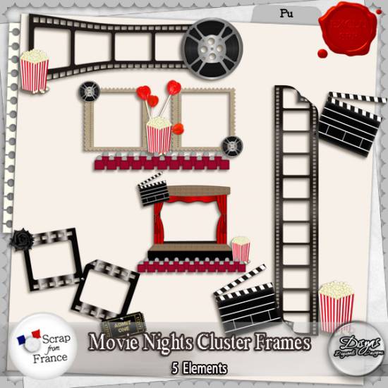 MOVIE NIGHTS CLUSTER FRAME PACK - FULL SIZE