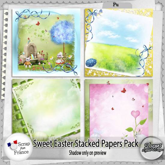 SWEET EASTER STACKED PAPERS FULL SIZE