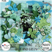 Dazzling Blue and Green kit by Mystery Scraps