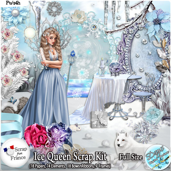 ICE QUEEN SCRAP KIT - FULL SIZE - Click Image to Close