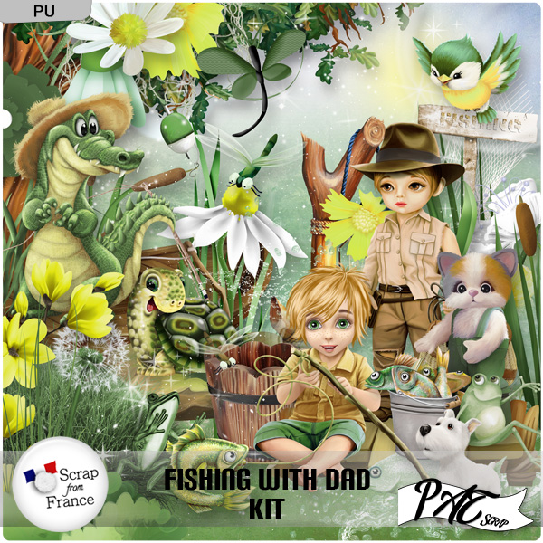 Fishing with Dad - Kit by Pat Scrap - Click Image to Close