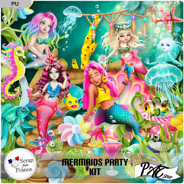 Mermaids Party - Kit by Pat Scrap - Click Image to Close