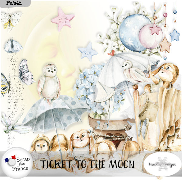 Ticket to the Moon by VanillaM Designs - Click Image to Close