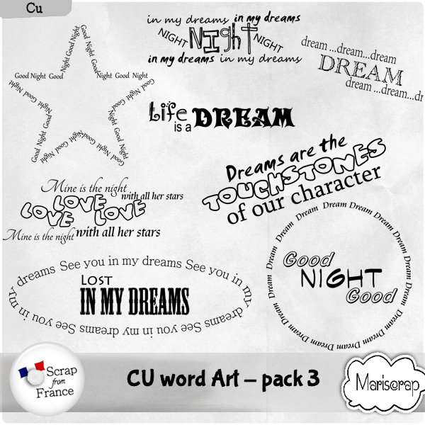 CU Word Art - Pack 3 de Mariscrap - Click Image to Close