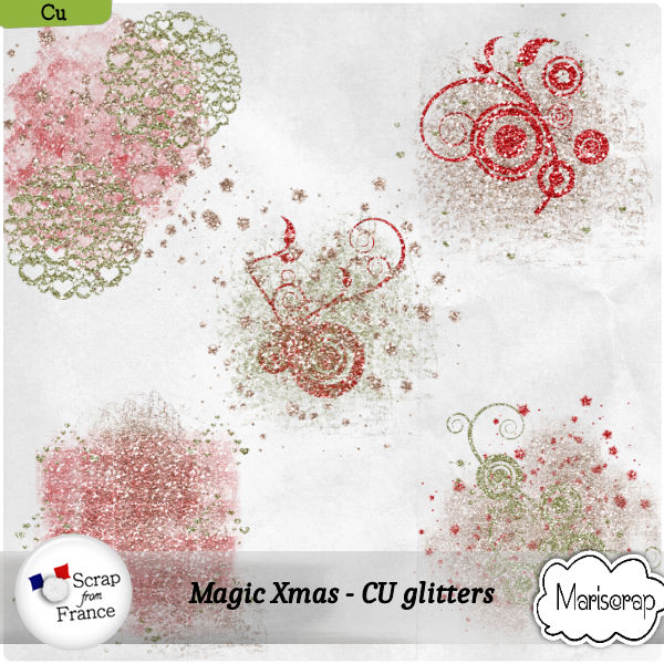 Magic Xmas - CU glitters by Mariscrap - Click Image to Close