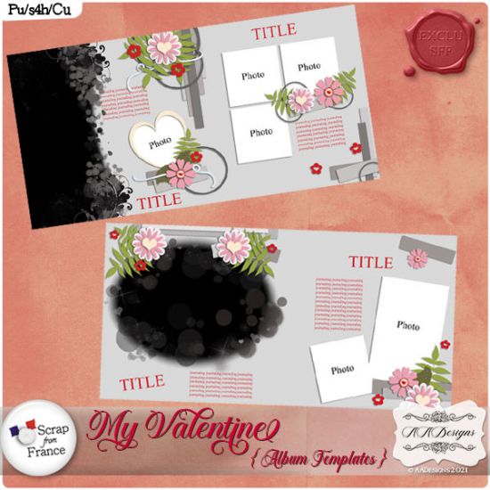 My Valentine - Album Templates by AADesigns - Click Image to Close