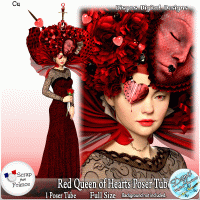 RED QUEEN OF HEARTS POSER TUBE PACK CU - FS by Disyas